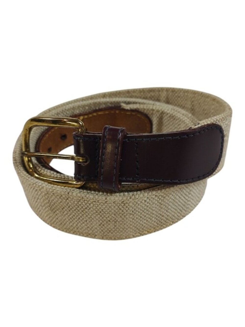 Canterbury Canvas & Leather Belt Brass Buckle 36 38
